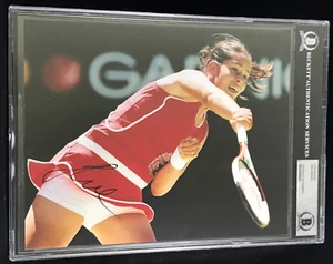 ANA IVANOVIC NO1 WORLD 2008 FRENCH OPEN CHAMPION SIGNED PHOTO BECKETT BAS ACTION - Picture 1 of 2