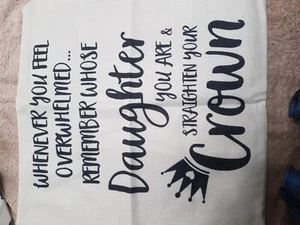Cushion Cover My Daughter Design Gift Birthday - COVER ONLY - Picture 1 of 2