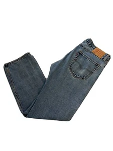 Levis Red Tab 505 Herren 33 x 30 blau Medium Wash normale Passform gerades Bein Jeans - Bild 1 von 8