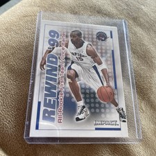 VINCE CARTER, 1999-00 SKYBOX IMPACT REWIND '99 FIRST TEAM ALL ROOKIE #30 RN