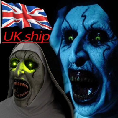 Cosplay The Nun LED Mask With Scary Voice Halloween The Conjuring Valak Mask - Image 1 of 4