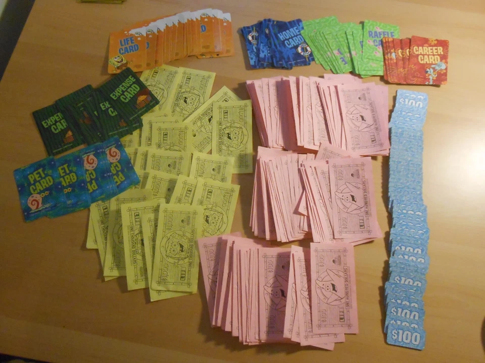 Spongebob Squarepants Replacement Money Cards Tiles Hasbro Board Game of Life - Image 1 of 4