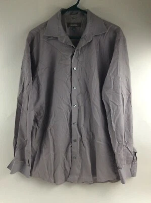 Camisa Kenneth Cole Reaction Para Hombre Talla Grande 17 34-35 Gris Abotonada Manga Larga Foto 1 de 4