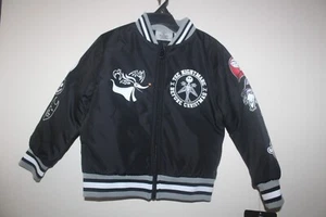 Disney Nightmare Before Christmas Boy's Bomber Jacket Jack Skellington Black - Picture 1 of 13