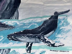 1990 PETER KULL T-Shirt Whales On Front/Back Harlequin NG Size M 100% Cotton - Picture 1 of 14