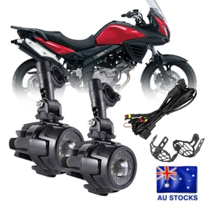 LED Auxiliary Spot Fog Light Assembly Kit For Suzuki V-Strom DL 650 1050 850 - Picture 1 of 11