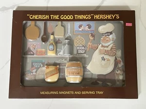 Vintage 1985 Hershey Foods aimants de mesure et plateau de service - Rare/Neuf ancien stock - Photo 1/13