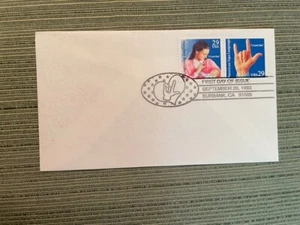 US Stamps Scott 2783-84 FDC Deaf Communication Burbank CA 9/20/1993 - Picture 1 of 1