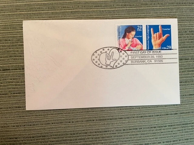 US Stamps Scott 2783-84 FDC Deaf Communication Burbank CA 9/20/1993 - Image 1 of 1