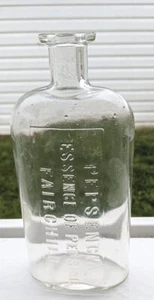 Antike geprägte Pepsencia Essenz von Pepsine Fairchild Medizin Flasche 7 1/2" - Bild 1 von 7