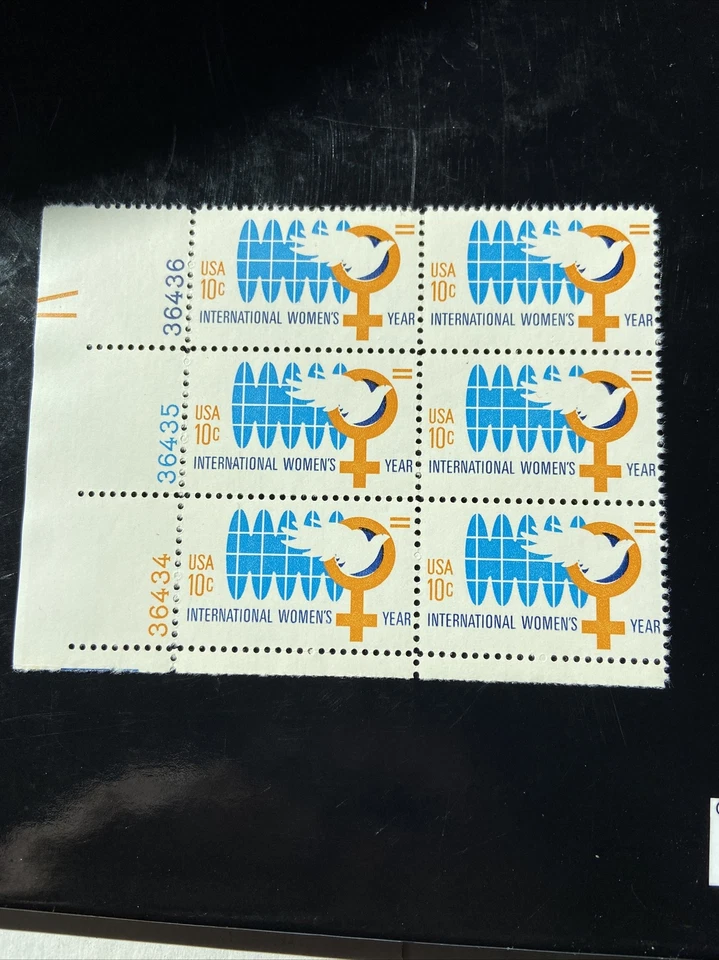 1975 International Women's Year 10 cent Plate Block of 6 SC #1571 MNH - Image 1 of 1