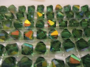 18 Vintage Swarovski Grün Turmalin A B 12 mm Facettierte Perlen Qualität ART 5301 - Bild 1 von 5
