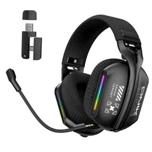 ONIKUMA GT808 Tri-Mode Wireless 2.4GHz Gaming Microphone Headset Black - Picture 1 of 6
