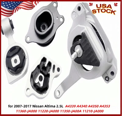 Engine Motor Mount Set For 2007 2008 2009 2010 2011 - 16 2017 Nissan Altima 2.5L - Image 1 of 4