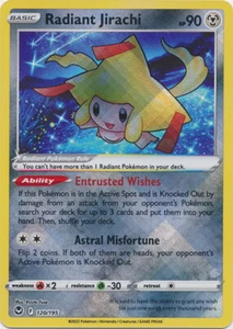 Radiant Jirachi - 120/195 Ultra Rare Silver Tempest NM Pokemon TCG - Picture 1 of 1