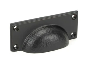From The Anvil 46039 Aged Bronze Hammered Art Deco Drawer Pull - Imagen 1 de 3