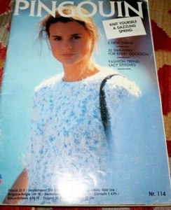 Vintage 1980s PINGOUIN English Languag Knitting Instruction Magazine Sewing Book - Picture 1 of 5
