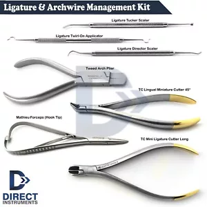 Dental Bogen Zange Miniatur Schneider Blattschraube und Bogendraht Management Kit 7 Stck. - Bild 1 von 1