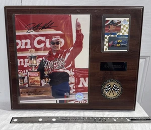 Jeff Gordon Signed Photo Plaque Card 1997 Nascar Legend 3 Time Winston Cup Champ - Picture 1 of 11