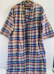 Polo Ralph Lauren USA Dressing Grown Bath Robe Dressing Gown 100% cotton Flannel - Picture 1 of 13