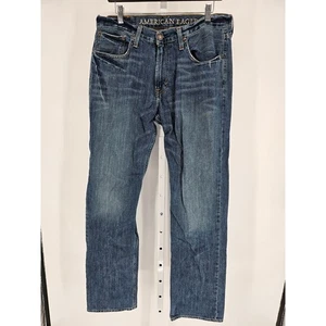 American Eagle Mens Sz 34 Original Straight Leg Denim Blue Jeans Medium Wash - Picture 1 of 5