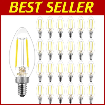 Elegant B10 Candle Shape Dimmable LED Bulbs, 24 Pack, Instant Brightness, E12 - Image 1 of 4
