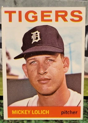 Mickey Lolich 1964 Topps #128 novato en muy buena condición-ex Tigres de Detroit Foto 1 de 2