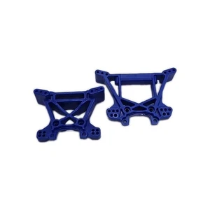 Fits Traxxas Slash 4x4 Front and Rear HD Blue Shock Towers  Rustler Fiesta Rally - Picture 1 of 2