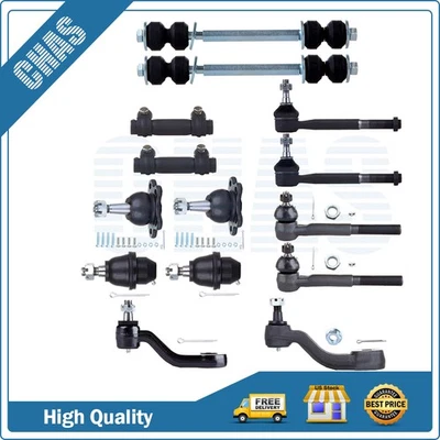 14X Front Tie Rod Ends Sway Bars Pitman Arm For 1995-2000 Chevrolet K2500 Tahoe - Image 1 of 4