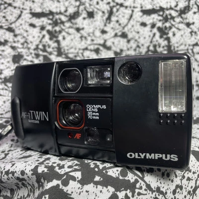 Cámara fotográfica compacta Olympus AF-1 TWIN 35 mm negra JAPÓN con estuche PROBADA - B Foto 1 de 4