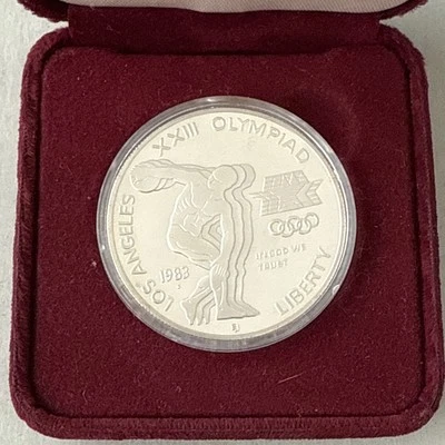 1983 Los Angeles Olympiad  Commemorative 90% Silver Dollar $1 Coin - Image 1 of 3