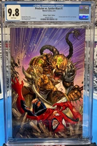 9.8 CGC PREDATOR vs. SPIDER-MAN #1 VIRGIN EXCLUSIVE HOMAGE - KIRKHAM - Picture 1 of 1