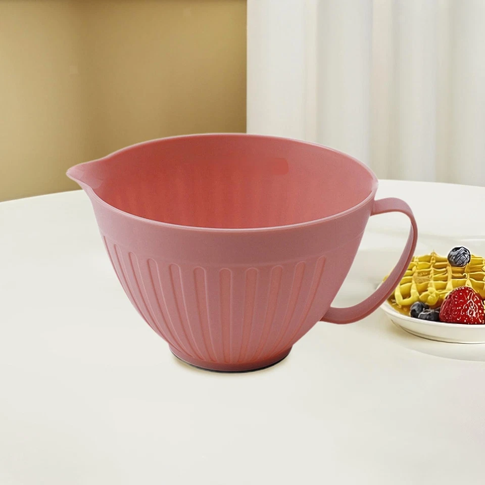 Mixing Bowl Egg Whisking Bowl with Spout Long Handle Salad Bowl Cooking Bowl for - Image 1 of 1