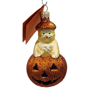 Patricia Breen Halloween Cat O Lantern Orange Pumpkin Christmas Tree Ornament - Picture 1 of 7