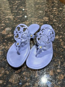 Tory Burch Women’s Miller Sandals Flip Flops Purple Size 9 - Picture 1 of 5