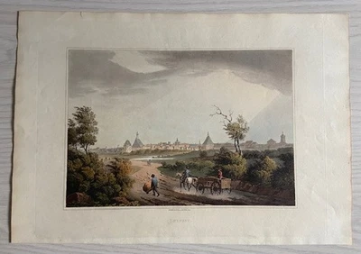 Orig.-Aquatintaradierung Leipzig (Robert Bowyer) 1814 - Bild 1 von 4