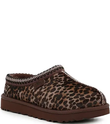 Новый цвет UGG Tasman Caspian пятнистый животных печати икры волосы сабо, сожженный кедр - Изображение 1 из 4