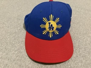 LA Los Angeles Dodgers Filipinas Filipino Gorra de Béisbol Gorra Snapback Azul Rojo - Imagen 1 de 5