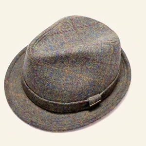 Sombrero Fedora de Lana a Cuadros Stetson Modelo X-Grande: STW205-Olive4 RN#31905-Marrón Oliva - Imagen 1 de 12