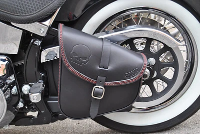 BOLSO DE CUERO CON BRAZO OSCILANTE PARA HD SOFTAIL 2000-2025 FATBOY, STREET BOB, BREAKOUT Foto 1 de 4