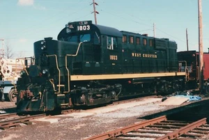 Foto de tren WCRL West Chester Railroad 1803 tren oeste Chester PA 4 x 6 foto - Imagen 1 de 2