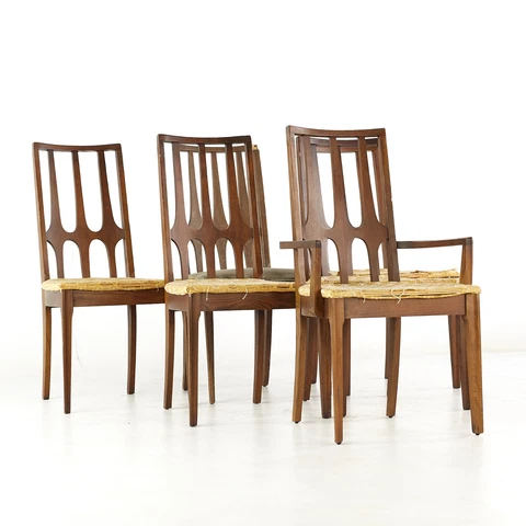 Broyhill Brasilia Mid Century Walnut Dining Chairs - Set of 6 Cover