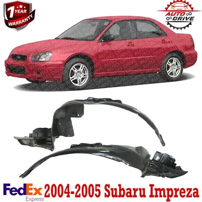 Front Inner Fender Liner Set Fits 2004-2005 Subaru Impreza Foto 1 de 4