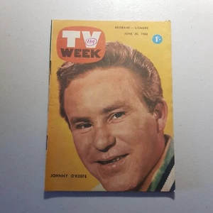 TV Week Brisbane June 20 1962 Johnny O'Keefe Michael Charlton colour article - Bild 1 von 1