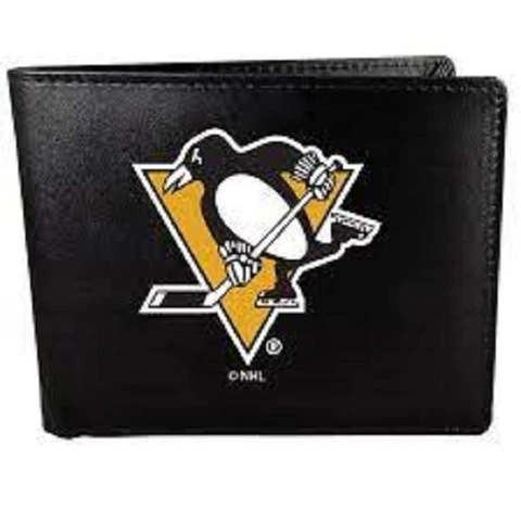 Pittsburgh Penguins Bi-Fold Wallet, NHL Licensed Cover