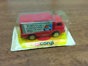 VINTAGE CORGI SUPERMAN DAILY PLANET VAN TRUCK #50 RED VERSION MINT - Picture 1 of 13