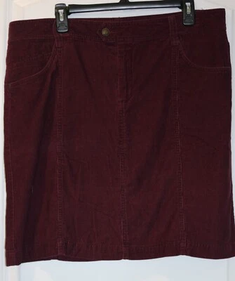 Юбка размер 16 выцветший славы фиолетовый вельвет хлопок прямой кнопка спереди мягкий - Изображение 1 из 2