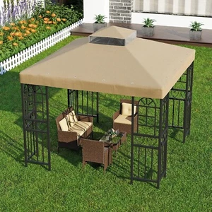 10'x10' Water-Resistant Replacement Canopy Cover for Double-Tiered Gazebo - Picture 1 of 6