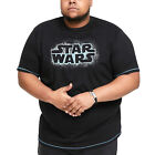 D555 Mens Vader Big Tall Official Star Wars Printed T-Shirt Top Tee - Black