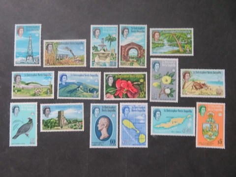 1963-69 St Christopher Nevis & Anguilla Set SG129-144 Mounted Mint Cover